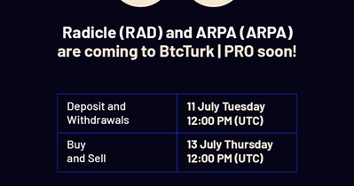 ARPA to Be Listed on BtcTurk PRO on July 13th