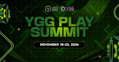 Yield Guild Games to Host YGG Play Summit 2024 in Manila on November 19th