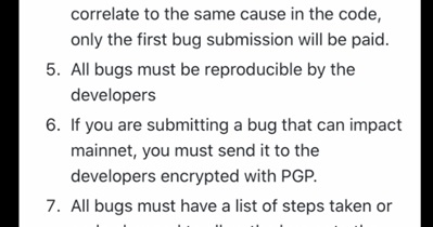 Programa de recompensas para bugs