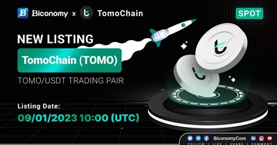 TomoChain to Be Listed on Biconomy Exchange on September 1st
