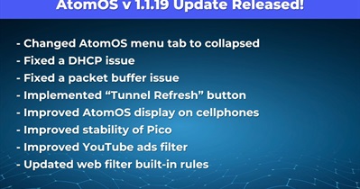 Lanzamiento de AtomOS v.1.1.19