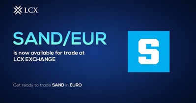 New SAND/EUR Trading Pair on LCX Exchange