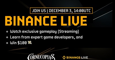 Cornucopias to Hold Live Stream on Binance Live on December 3rd