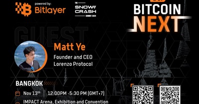 Lorenzo StBTC to Participate in Bitcoin Next in Bangkok on November 13th