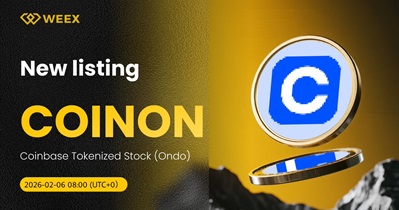 Coinbase (Ondo Tokenized Stock) to Be Listed on WEEX