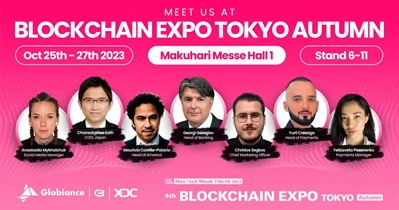 Globiance Exchange to Participate in Blockchain EXPO Tokyo Autumn in Tokyo