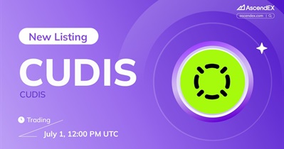 Cudis to Be Listed on AscendEX on July 1st