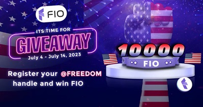FIO Protocol Launches a Giveaway of 1,000 FIO Tokens to Celebrate the USA Independence Day
