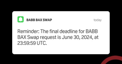 BABB to Conclude Token Swap on June 30th