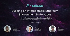 Участие в «Building an Interoperable Ethereum Environment in Polkadot» в Амстердаме, Нидерланды