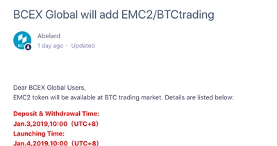 Listing on BCEX Global