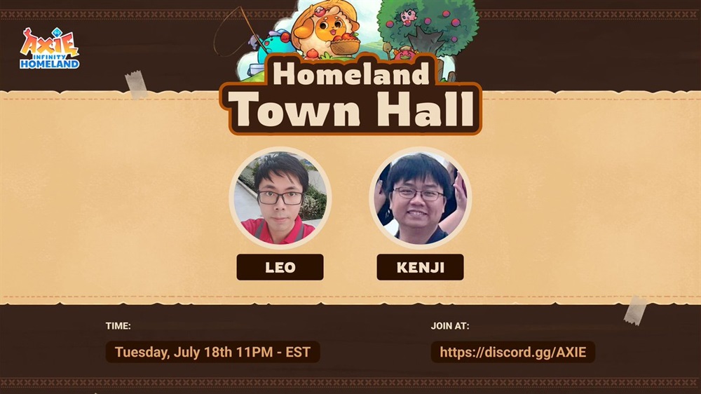 Axie Infinity (AXS) - Homeland Town Hall & AMA