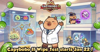 Capybobo to Launch Capybobo 2 Wipe Test on January 22