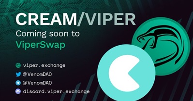 ViperSwap의 새로운 CREAM / VIPER 거래 쌍