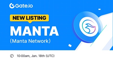 Gate.io проведет листинг Manta Network 18 января