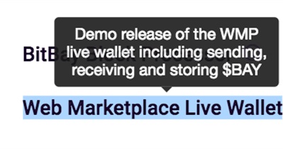 Web Marketplace Live Wallet