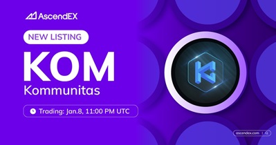 Kommunitas to Be Listed on AscendEX on January 8th