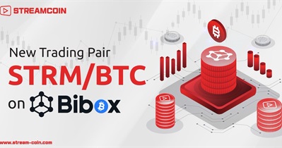 Bibox&#39;ta Yeni STRM/BTC Ticaret Çifti