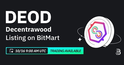 Decentrawood to Be Listed on BitMart on October 16th