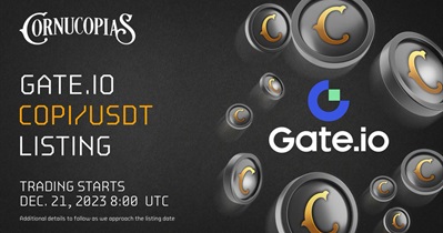 Cornucopias to Be Listed on Gate.io on December 21st