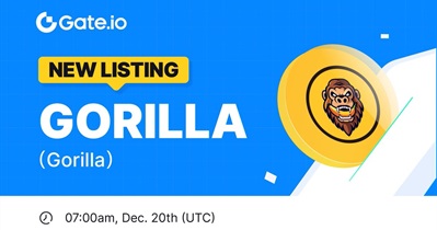 Gorilla to Be Listed on Gate.io on December 20th