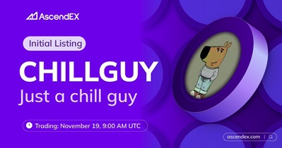 Chill Guy to Be Listed on AscendEX on November 19th