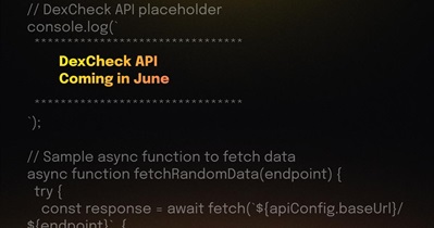 DexCheck запустит API 1.0 в июне