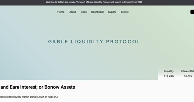 Radix объявляет о запуске основной сети Gable Finance 3 ноября