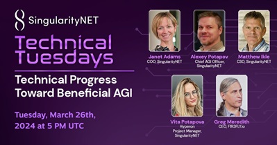 SingularityNET to Hold Live Stream on YouTube on March 26th