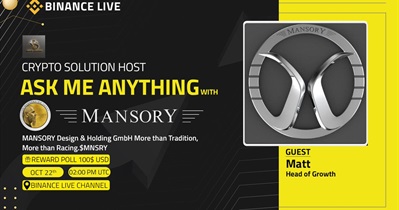 Mansory Token to Hold AMA on Binance Live on October 22nd