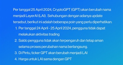 CryptoGPT Token внесет изменения в наименование проекта 25 апреля