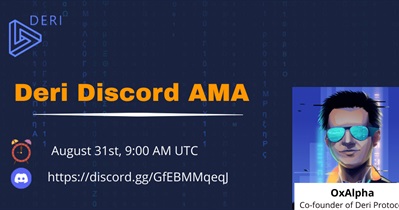 Deri Protocol to Hold AMA on Discord on August 31st