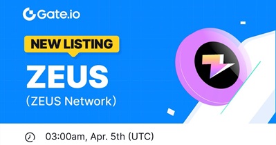 Zeus Network to Be Listed on Gate.io
