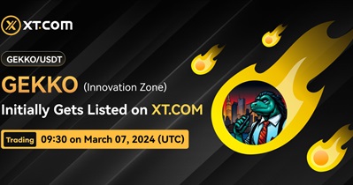 GEKKO to Be Listed on XT.COM on March 7th