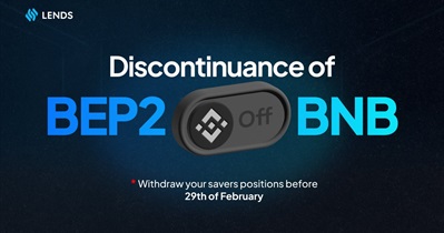 Lends to Deprecate BEP2 (BNB) Support From February 29th