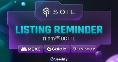 Soil to Be Listed on Gate.io on October 10th