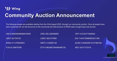 Wing Finance проведет аукцион для сообщества 23 августа