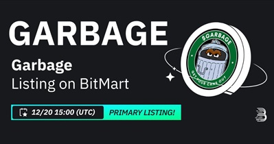 Garbage to Be Listed on BitMart on December 20th