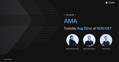 DUSK Network to Hold AMA on Telegram on August 22nd