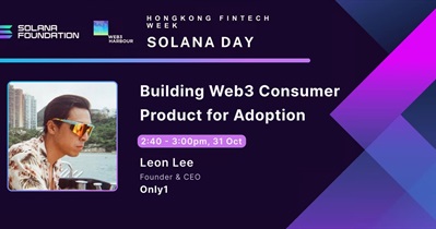 Only1 to Participate in HK Fintech Week Solana Day in Hong Kong on October 31st
