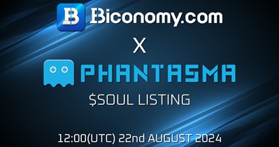 Phantasma to Be Listed on Biconomy Exchange on August 22nd