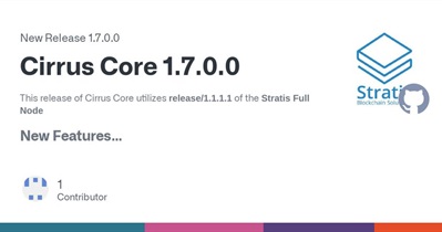Cirrus Core v.1.7.0.0 发布