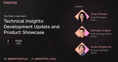 MANTRA to Hold Live Stream on YouTube on September 3rd