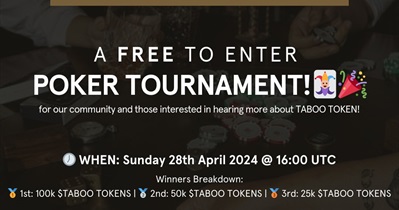 Taboo to Hold Poker Tournament on April 28th