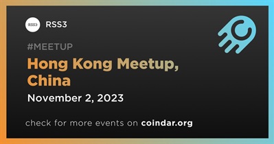 RSS3 to Host Meetup in Hong Kong on November 2nd