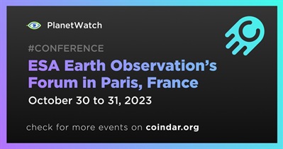 PlanetWatch to Participate in ESA Earth Observation’s Forum in Paris on October 30th