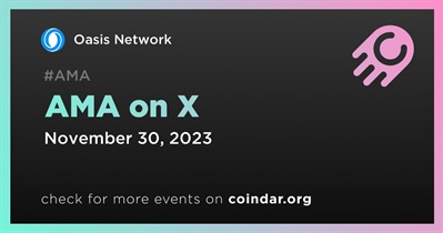 Oasis Network to Hold AMA on X on November 30th