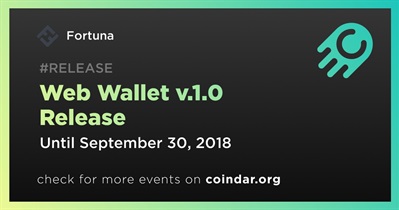 Web Wallet v.1.0 Release