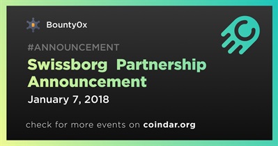 Swissborg  Partnership Announcement