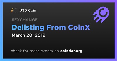Delisting From CoinX